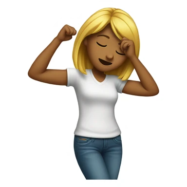 girl dabbing sticker