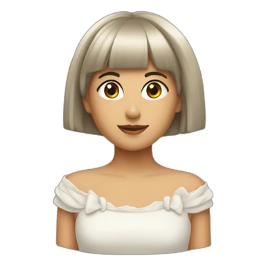 Morena con flequillo sticker