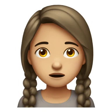 Distraught  girl with tears sticker