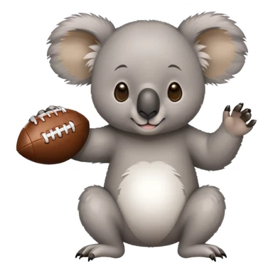 Koala holding a football  sticker