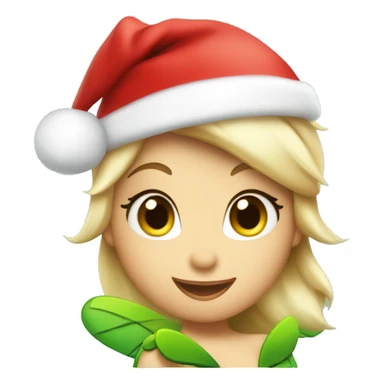 Tinker Bell wearing santa hat sticker