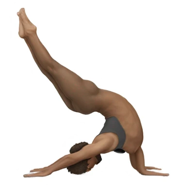 Yoga back bend white male sticker