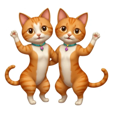 Cats couple salsa dancing  sticker