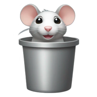 un rat dans une poubelle sticker