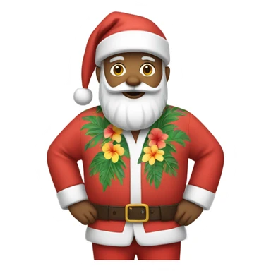 Santa wearing a Hawaiian shirt  sticker