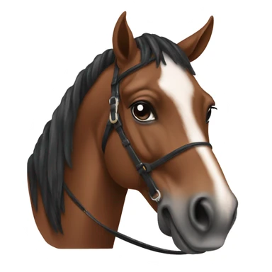 Bay horse with halter sticker