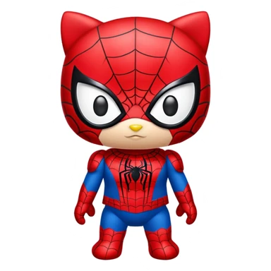 Hellokitty with Spiderman  sticker
