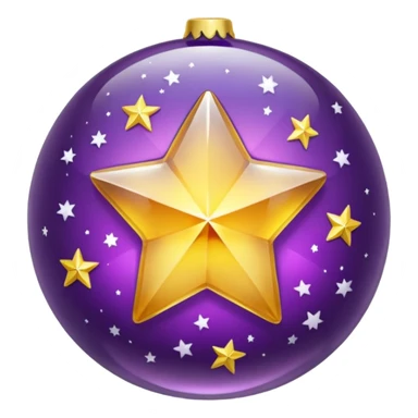 Bola de cristal roxa com estrela dourada brilhante dentro sticker