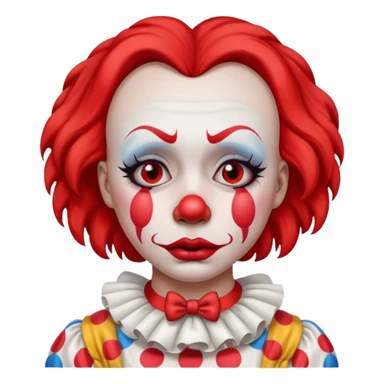 clown female make up cried sticker
