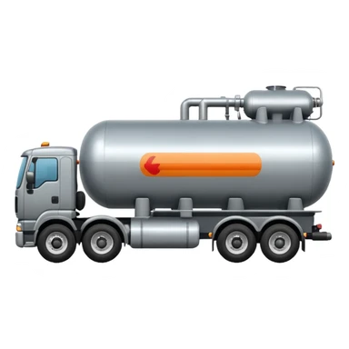side view of a natural gas tanker truck sticker