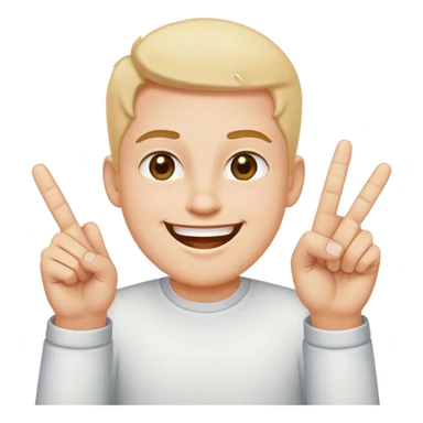 A happy face with two middle fingers  sticker