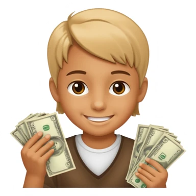child with money sticker
