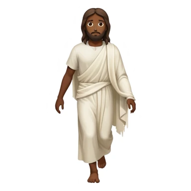 Dark skin christ Jesus injured walking sticker