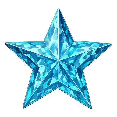 star with a crystal effect sticker