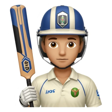 cricket batsman sticker