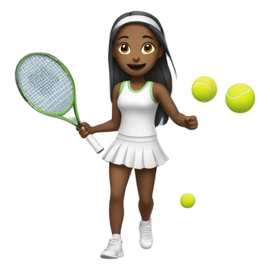 Girl playing tennis  sticker
