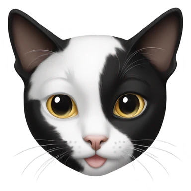 Tuxedo cat black white sticker