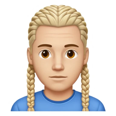 White guy with cornrows sticker