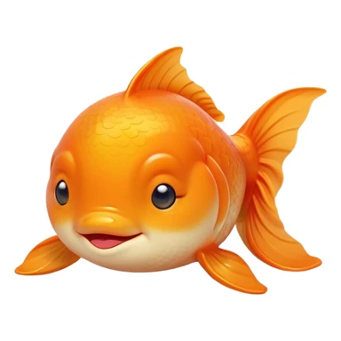 Meme-Worthy Cute Sleeping Orange Goldfish Portrait Emoji, Head resting peacefully with a contented smile, showcasing a streamlined, graceful body with a luxuriously soft vibrant orange hue, eyes closed in a serene, floating nap, Simplified yet hilariously adorable features, highly detailed, glowing with a soft, drowsy light, high shine, relaxed and utterly lovable, stylized with an air of playful laziness, bright and heartwarming, soft glowing outline, capturing the essence of a comically sleepy goldfish, so meme-worthy it feels like it could instantly become the next viral sensation of adorable slumber! sticker