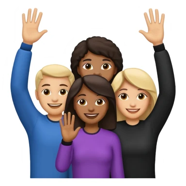 Foursome mmff emoji of black people enony sticker