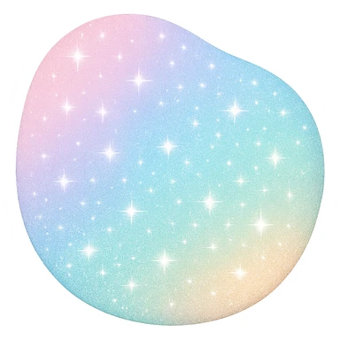 sparkly pastel object,  remove background sticker