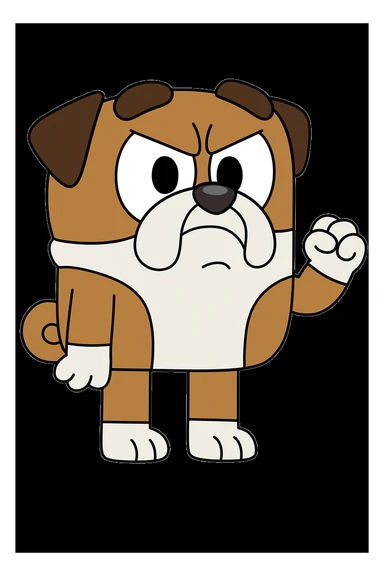 can you give a angry expression to this character sticker