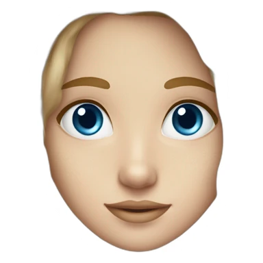 a girl with long bleached brown hair with freckles and blue eyes sticker