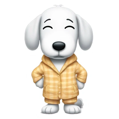 Snoopy in pajamas  sticker