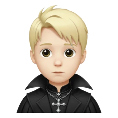 boy with blonde hair gothic sticker