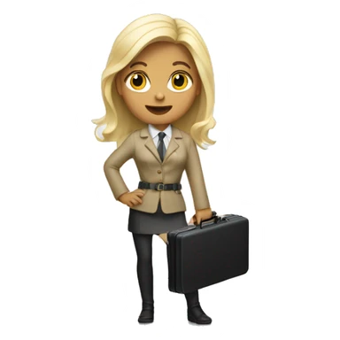 blondie holding out briefcase sticker