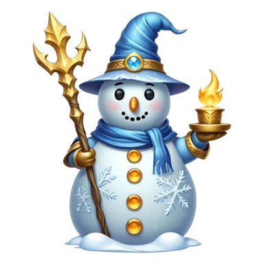 Frost wizard snowman but gold sticker