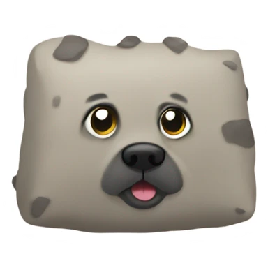 Pet rock dog with pillow sticker