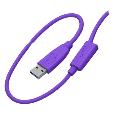 Purple usb cable sticker