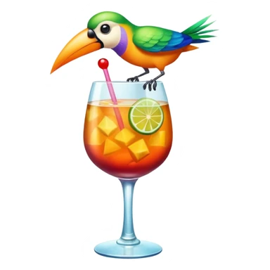 Cocktail bird  sticker