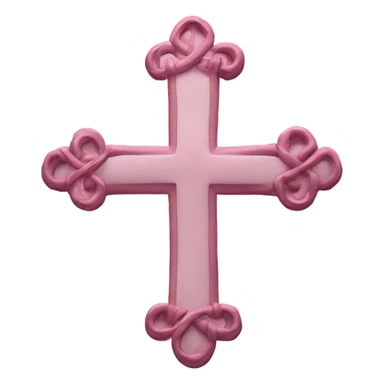 Croix couleur rose  sticker