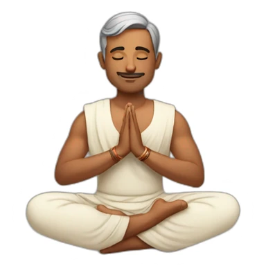 Indian man doing namaste sticker