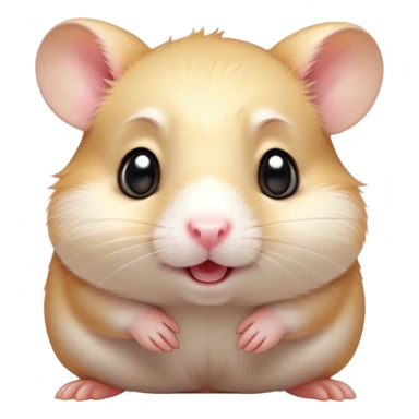 Cinematic Comical Cream Hamster Portrait Emoji, Head tilted dramatically with an exaggeratedly amused expression, featuring a striking cream fur with a luminous sheen, wide, expressive dark eyes filled with playful disbelief, Simplified yet hilariously expressive features, highly detailed, glowing with a slightly sassy glow, high shine, dramatic yet playful, stylized with an air of cheeky mischief, bright and endearing, soft glowing outline, capturing the essence of a spirited and over-the-top hamster, so meme-worthy it feels like it could side-eye its way into internet fame instantly! sticker