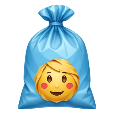 a polythene bag in a simple vector style sticker