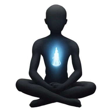 strong spiritual aura emits from human silhouette  sticker