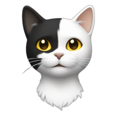 Chat noir et blanc dormant sticker