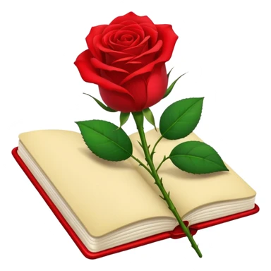 notebook  and rose sticker