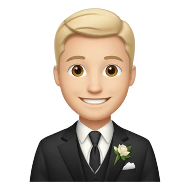 American groom, traditional, culture of american, smiley on face. sticker