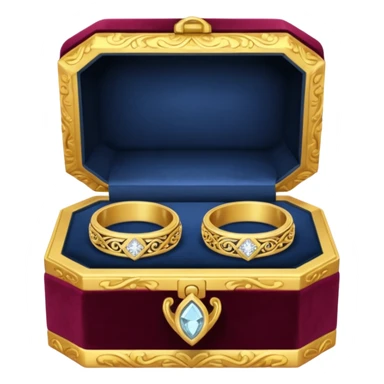 Couple of ring in box sticker