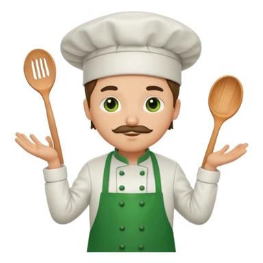 chef with green apron sticker