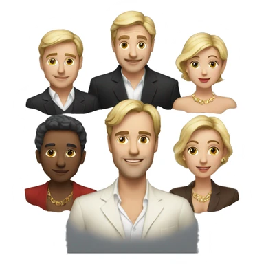 veporvawe group of rich people sticker