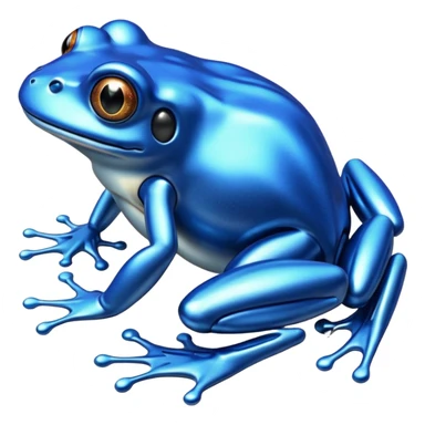 bionic blue frog sticker