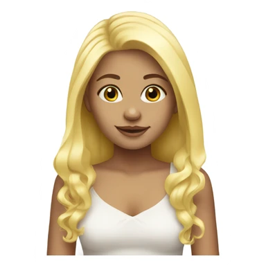 Pretty blond girl with PASTEL YELLOW color shire sticker
