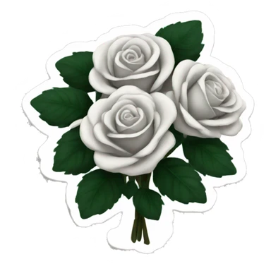 Black rose bouquet  sticker