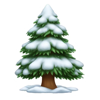 pine tree with snow sticker
