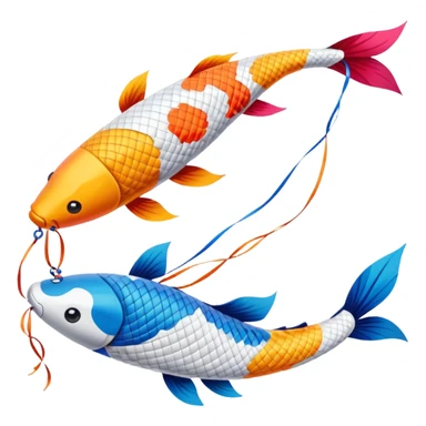 Koinobori, many koi kite sticker